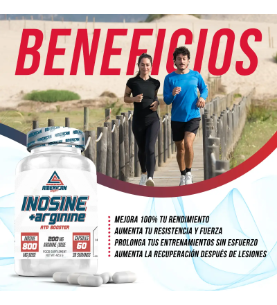 Inosina con Arginina 60 cáps – ATP Booster American