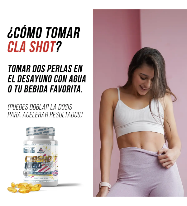 CLA Shot 1000 American Supplement | 100 Perlas