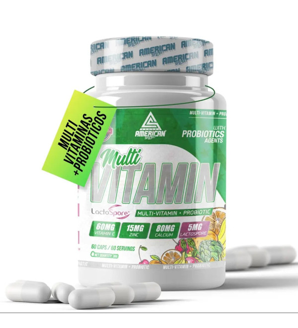 Multivitaminas con Probióticos American Supplement | 60 Cápsulas